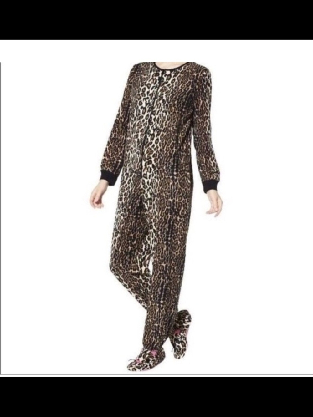 Nick & Nora Leopard-Print Full-Length Jumpsuit - Brown/Black - Picture 8 of 8